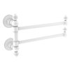 Allied Brass Waverly Place Collection 2-Swing Arm Towel Rail in Matte White