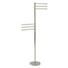 Allied Brass Polished Nickel Freestanding Towel Stand with 6 Pivoting 12-in Arms