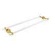 Allied Brass Pacific Beach 30-in Back to Back Shower Door Towel Bar with Twisted Accents in Polished Brass