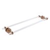 Allied Brass Clearview 30-in Back to Back Shower Door Towel Bar with Dotted Accents in Brushed Bronze