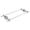 Pacific Beach Satin Nickel 18-in Back to Back Shower Door Towel Bar with Grooved Accents