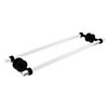 Clearview Matte Black 24-in Back to Back Shower Door Towel Bar with Grooved Accents