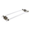Clearview Antique Brass 24-in Back to Back Shower Door Towel Bar with Grooved Accents