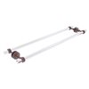 Pacific Grove Antique Copper 30-in Back to Back Shower Door Towel Bar with Grooved Accents