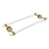 Allied Brass Pacific Grove Satin Brass 18-in Double Shower Door Towel Bar with Dotted Accents