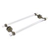Allied Brass Pacific Grove Antique Brass 18-in Double Shower Door Towel Bar with Grooved Accents