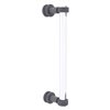Allied Brass Clearview Grey 12-in Single Side Shower Door Pull with Grooved Accents