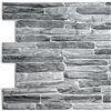 Dundee Deco Falkirk Retro 3D 39-in x 1.7-ft Embossed Faux Stone Dark Grey Wall Panel - Set of 10
