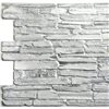 Dundee Deco Falkirk Retro 3D 39-in x 1.7-ft Embossed Faux Stone White Wall Panel - Set of 10