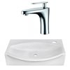 American Imaginations White Irregular 16.5-in Bathroom Wall-mount Sink and Chrome Hardware