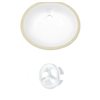 American Imaginations White 16.5-in Oval Bathroom Undermount Sink with White Hardware