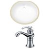 American Imaginations White Oval 19.5-in Bathroom Undermount Sink - Chrome Hardware