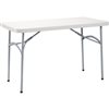 National Public Seating 24-in x 48-in Indoor Rectangular Plastic Grey Folding Table