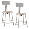 National Public Seating 6200 Series Grey and Brown Small (Less Than 22-in) Steel Bar Stools - 2-Pack