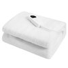 Costway White 71-in x 30-in Polyester Massage Bed Electric Blanket with 5 Heat Settings
