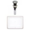 American Imaginations White Ceramic 19.5-in Rectangular Undermount Sink Set with Chrome Hardware