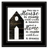 Trendy Decor 4 U Square 15-in x 15-in A House Printed Wall Art with Black Frame