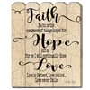Trendy Decor 4 U Rectangle 16-in x 20-in Faith Hope Love Printed Wall Art