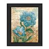 Trendy Decor 4 U Rectangle 14-in x 18-in Paris Blue II Framed Poster with Black Frame