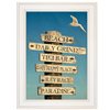 Trendy Decor 4 U Rectangle 15-in x 19-in Beach Directional Printed Wall Art with White Frame