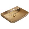 American Imaginations Rectangular Gold Ceramic Vessel Bathroom Sink (18.7-in x 23.62-in)