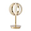 Bethel International 27-in Gold Integrated LED In-line Standard Table Lamp with Crystal Accents