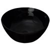 American Imaginations Black 14.09-in Vessel Round Bathroom Sink with Chrome Hardware