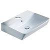 American Imaginations White 19.88-in Vessel Rectangular Bathroom Sink and Chrome Hardware (No drain included)