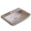 American Imaginations Silver 23.62-in Vessel Rectangular Bathroom Sink with Chrome Hardware