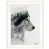 Trendy Decor 4 U 19-in x 15-in Wolf Stare Wall Art Print with White Frame