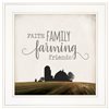 Trendy Decor 4 U 15-in x 15-in Faith, Family, Farming Friends Wall Art Print with White Frame