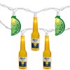 NorthLight Corona Extra 9-ft 10-Light Plug-in Beer Bottles and Limes Incandescent String Lights