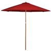Northlight 9-ft Octagonal Red Market Patio Umbrella with No-tilt Mechanism