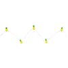 NorthLight 2.75-ft 10-Light Battery-Operated Yellow/Green Pineapple LED String Lights