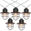 NorthLight 9-ft 10-Light Plug-in Caged Fisherman Lantern Incandescent String Lights