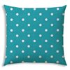 Joita Diner Dot 1-Piece 17-in x 17-in Square Turquoise Indoor/Outdoor Pillow Sewn Closure