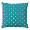 Joita Diner Dot 1-Piece 19.5-in x 19.5-in Square Turquoise Indoor/Outdoor Zippered Pillow Cover
