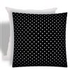 Joita Home Diner Dot 17-in x 17-in Black Indoor/Outdoor Zippered Pillow Cover with Insert - Set of 2