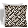 Joita Home Skyline 17-in x 17-in Dark Grey Indoor/Outdoor Zippered Pillow Cover with Insert - Set of 2