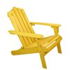 Northlight Yellow Wood Stationary Adirondack Chair with Solid Seat