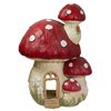 Northlight 18-in Red and Beige Mushroom House Outdoor Garden Statue