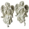 Northlight 14-in Grey Decorative Sitting Angel Outdoor Garden Statues - Set of 2