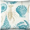 Joita Home Under The Sea 2-Piece 17-in x 17-in Square Teal Indoor/Outdoor Zippered Pillow Cover