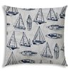 Joita Home Rummy 1-Piece 19.5-in x 19.5-in Square Navy Jumbo Zippered Pillow Cover with Insert