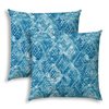 Joita Home Remedia Blue Square 20-in x 20-in Pillow Sewn Closure - Set of 2