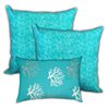 Joita Home 19-in W x 19-in L Square Indoor Blue Hawaii Zippered Pillow and Lumbar Pillow Covers - Set of 3