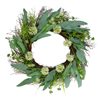 Northlight 23-in Green/White Artificial Olive Leaf Wreath