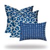 Joita Home Azul 20-in x 20-in Square Lumbar Pillow Sewn Closed - Set of 3