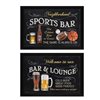Trendy Decor 4 U 40-in x 14-in Sports Bar Collection Vignette Printed Wall Art with Black Frame - 2-Piece