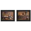 Trendy Decor 4 U 36-in x 14-in Rustic Vignette Printed Wall Art with Black Frame - 2-Piece
